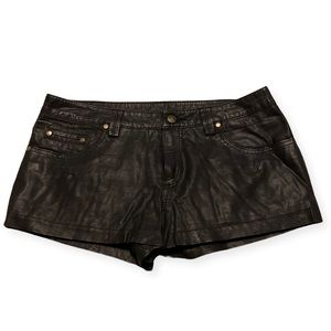 Free People black faux leather shorts - Size 6